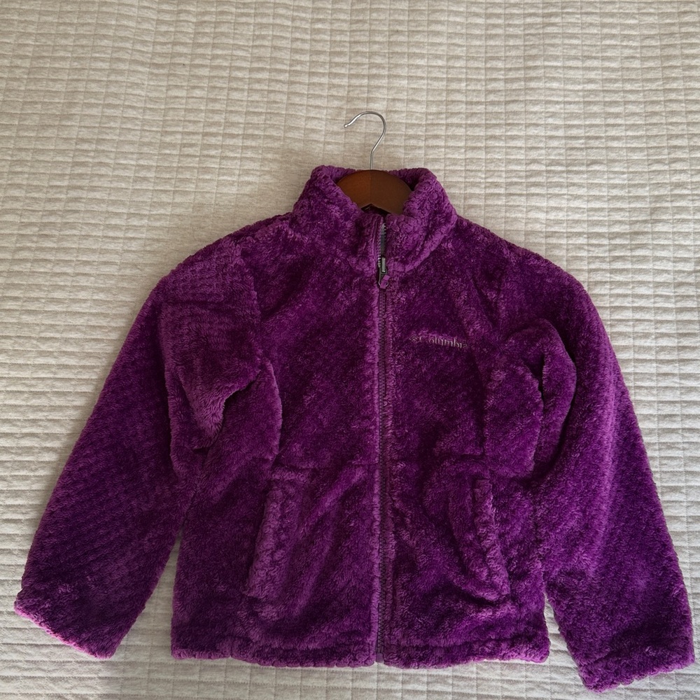 Colombia size 6 Sherpa full-zip cozy jacket